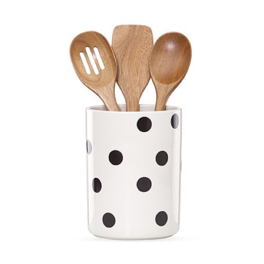 Kate spade ♠️ Lenox utensil polka dot holder
